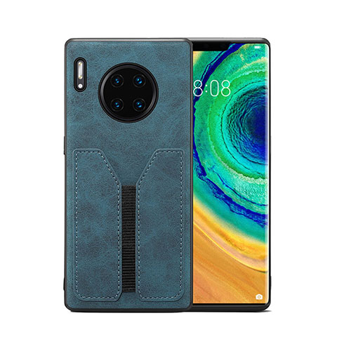 Funda Lujo Cuero Carcasa R02 para Huawei Mate 30 Pro 5G Azul