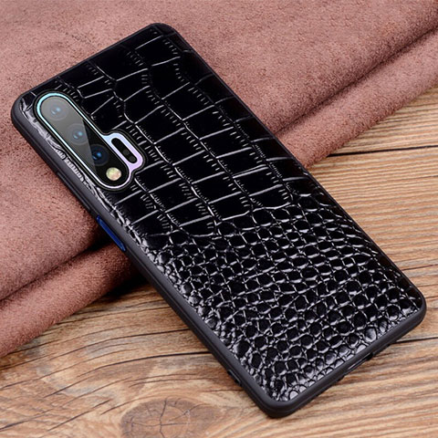 Funda Lujo Cuero Carcasa R02 para Huawei Nova 6 5G Negro