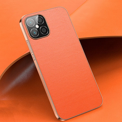 Funda Lujo Cuero Carcasa R02 para Huawei Nova 8 SE 5G Naranja