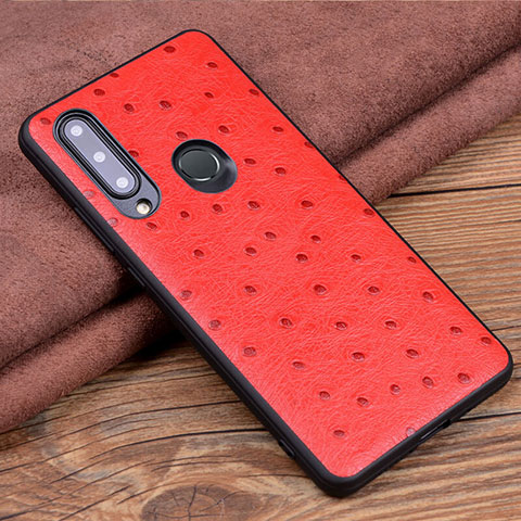 Funda Lujo Cuero Carcasa R02 para Huawei P Smart+ Plus (2019) Rojo