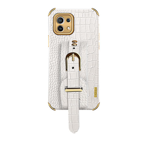 Funda Lujo Cuero Carcasa R02 para Xiaomi Mi 11 5G Blanco