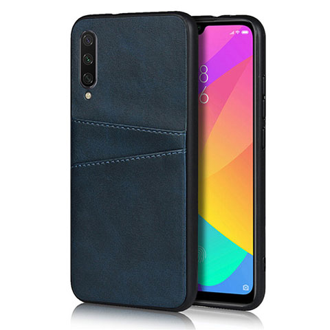 Funda Lujo Cuero Carcasa R02 para Xiaomi Mi A3 Azul