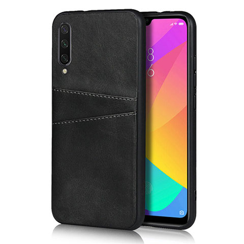 Funda Lujo Cuero Carcasa R02 para Xiaomi Mi A3 Negro