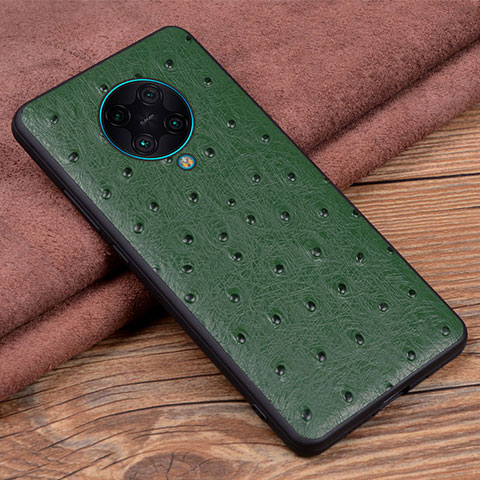 Funda Lujo Cuero Carcasa R02 para Xiaomi Poco F2 Pro Verde