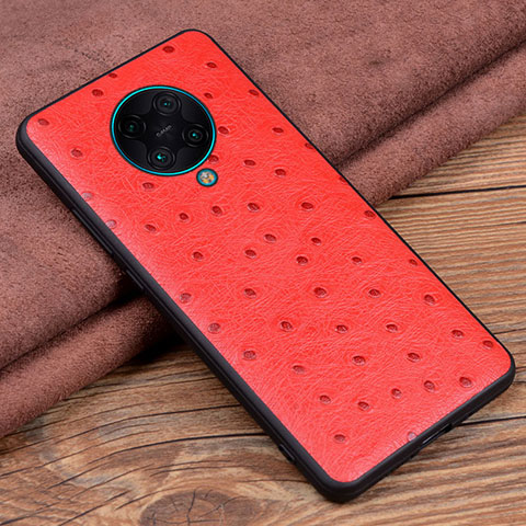 Funda Lujo Cuero Carcasa R02 para Xiaomi Redmi K30 Pro Zoom Rojo