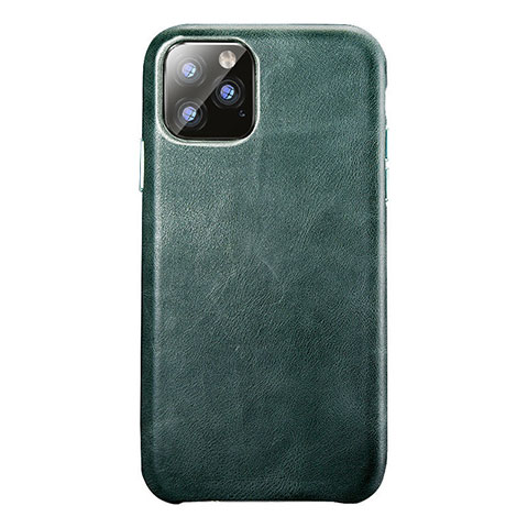 Funda Lujo Cuero Carcasa R03 para Apple iPhone 11 Pro Verde