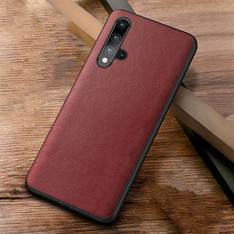 Funda Lujo Cuero Carcasa R03 para Huawei Honor 20S Rojo