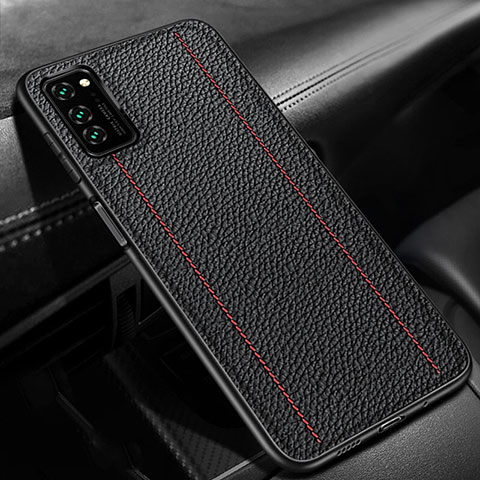 Funda Lujo Cuero Carcasa R03 para Huawei Honor V30 5G Negro