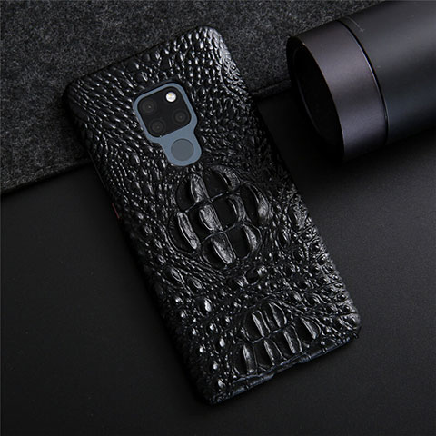 Funda Lujo Cuero Carcasa R03 para Huawei Mate 20 Negro