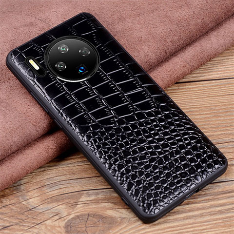 Funda Lujo Cuero Carcasa R03 para Huawei Mate 30 5G Negro