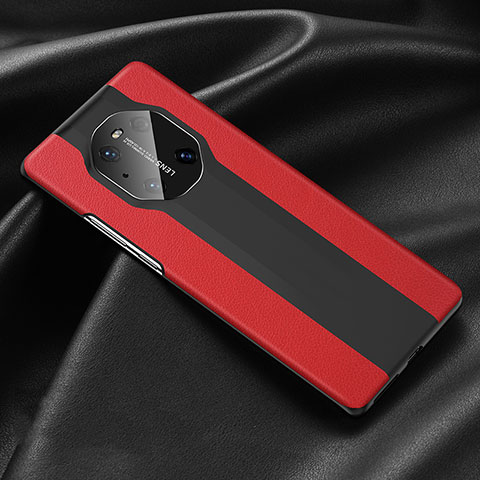 Funda Lujo Cuero Carcasa R03 para Huawei Mate 40E Pro 5G Rojo