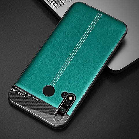 Funda Lujo Cuero Carcasa R03 para Huawei Nova 5i Verde