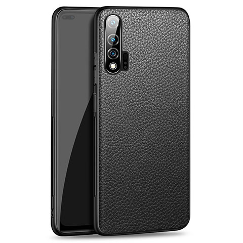 Funda Lujo Cuero Carcasa R03 para Huawei Nova 6 Negro