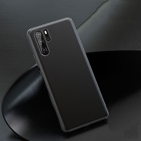 Funda Lujo Cuero Carcasa R03 para Huawei P30 Pro Negro