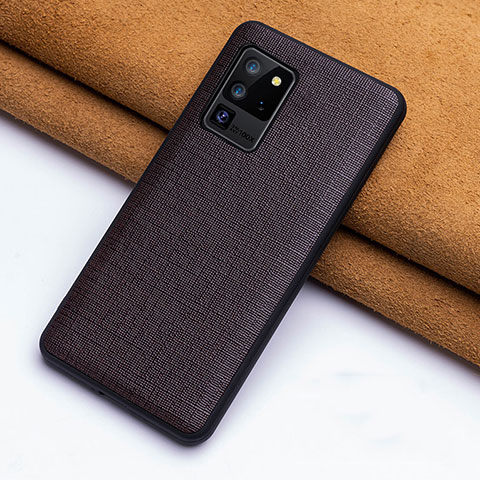 Funda Lujo Cuero Carcasa R03 para Samsung Galaxy S20 Ultra 5G Marron