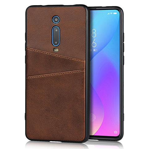 Funda Lujo Cuero Carcasa R03 para Xiaomi Redmi K20 Pro Marron