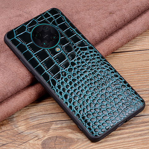 Funda Lujo Cuero Carcasa R03 para Xiaomi Redmi K30 Pro 5G Azul