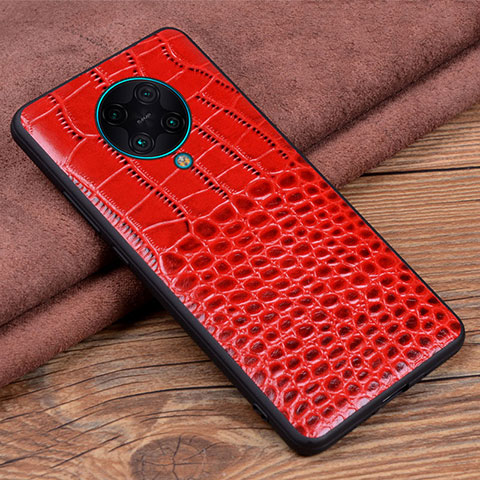 Funda Lujo Cuero Carcasa R03 para Xiaomi Redmi K30 Pro 5G Rojo