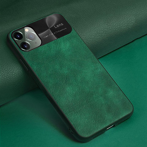 Funda Lujo Cuero Carcasa R04 para Apple iPhone 11 Pro Verde