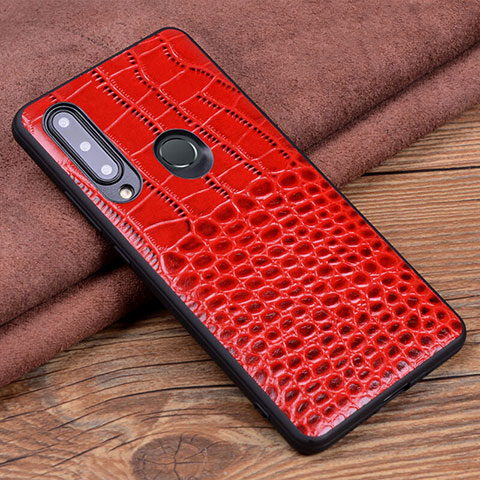 Funda Lujo Cuero Carcasa R04 para Huawei Honor 10i Rojo