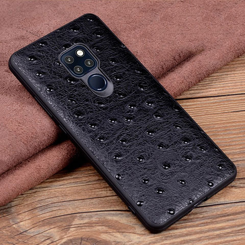 Funda Lujo Cuero Carcasa R04 para Huawei Mate 20 X 5G Negro