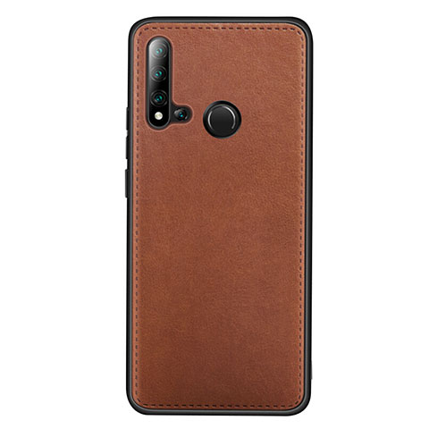 Funda Lujo Cuero Carcasa R04 para Huawei Nova 5i Marron