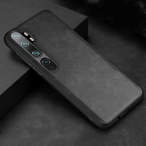 Funda Lujo Cuero Carcasa R04 para Xiaomi Mi Note 10 Negro