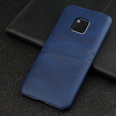 Funda Lujo Cuero Carcasa R05 para Huawei Mate 20 Pro Azul