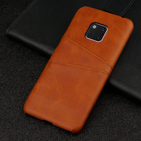 Funda Lujo Cuero Carcasa R05 para Huawei Mate 20 Pro Naranja