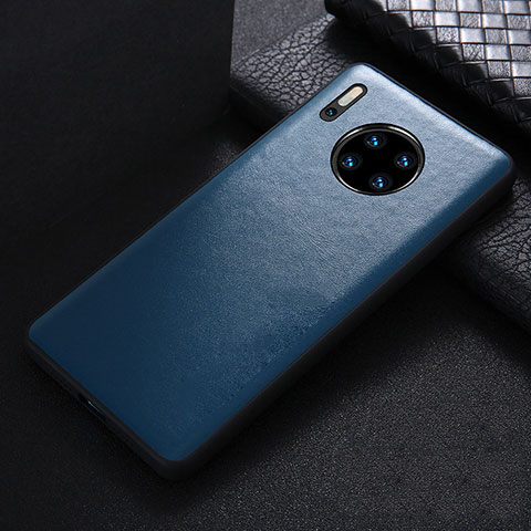 Funda Lujo Cuero Carcasa R05 para Huawei Mate 30 5G Azul