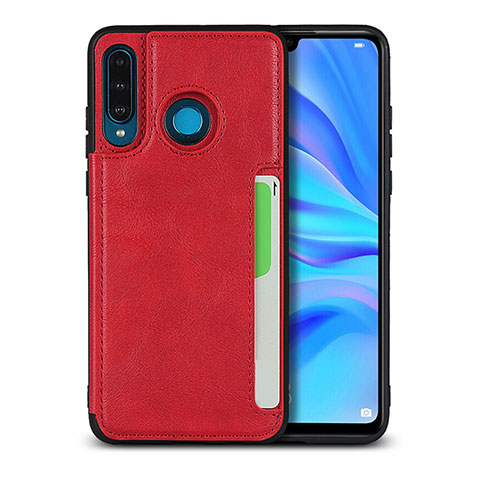 Funda Lujo Cuero Carcasa R05 para Huawei P30 Lite Rojo