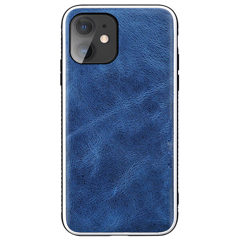 Funda Lujo Cuero Carcasa R06 para Apple iPhone 11 Azul