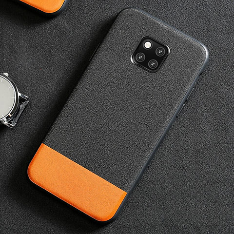 Funda Lujo Cuero Carcasa R06 para Huawei Mate 20 Pro Gris