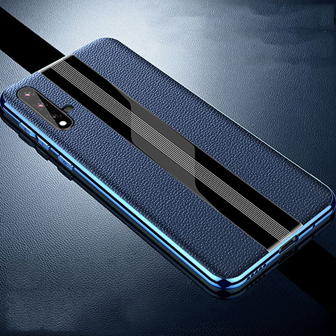 Funda Lujo Cuero Carcasa R06 para Huawei Nova 5 Pro Azul