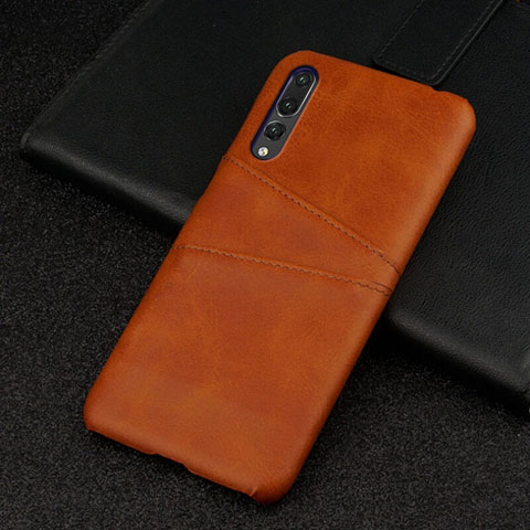 Funda Lujo Cuero Carcasa R06 para Huawei P20 Pro Marron