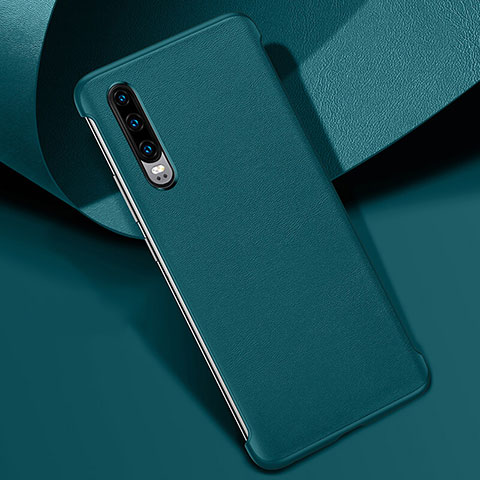 Funda Lujo Cuero Carcasa R06 para Huawei P30 Verde