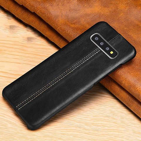 Funda Lujo Cuero Carcasa R06 para Samsung Galaxy S10 5G Negro