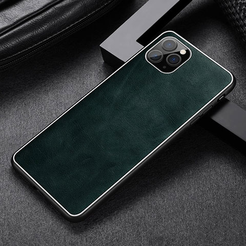 Funda Lujo Cuero Carcasa R07 para Apple iPhone 11 Pro Verde