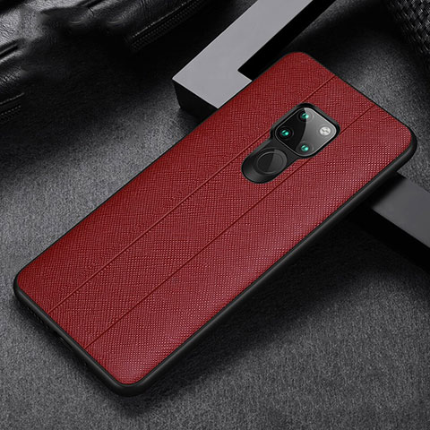 Funda Lujo Cuero Carcasa R07 para Huawei Mate 20 X 5G Rojo