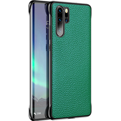 Funda Lujo Cuero Carcasa R07 para Huawei P30 Pro New Edition Verde