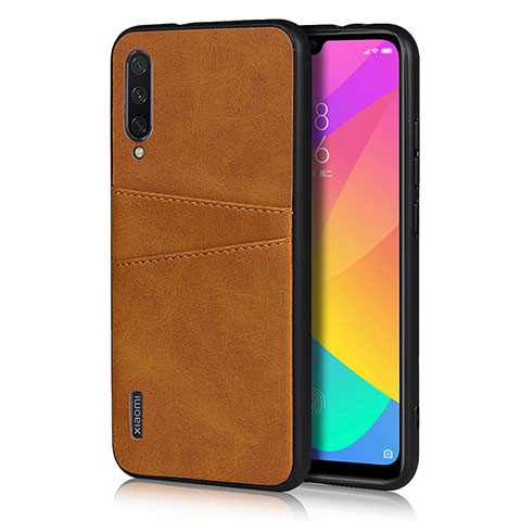 Funda Lujo Cuero Carcasa R08 para Xiaomi Mi A3 Naranja