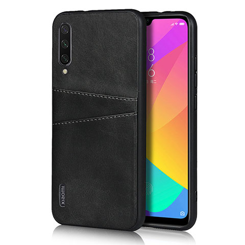 Funda Lujo Cuero Carcasa R08 para Xiaomi Mi A3 Negro