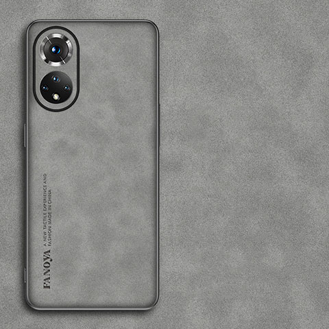 Funda Lujo Cuero Carcasa S01 para Huawei Honor 50 5G Gris