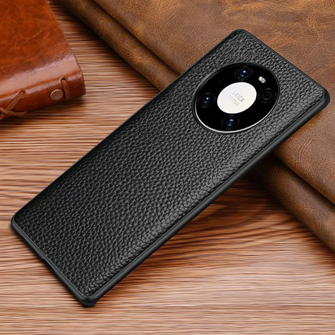 Funda Lujo Cuero Carcasa S01 para Huawei Mate 40E Pro 5G Negro