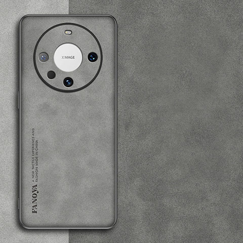 Funda Lujo Cuero Carcasa S01 para Huawei Mate 60 Pro Gris