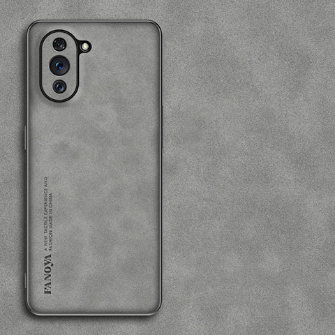 Funda Lujo Cuero Carcasa S01 para Huawei Nova 10 Pro Gris