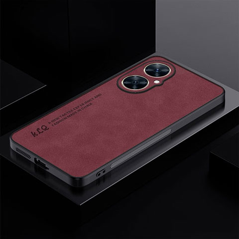 Funda Lujo Cuero Carcasa S01 para Huawei Nova 11i Rojo