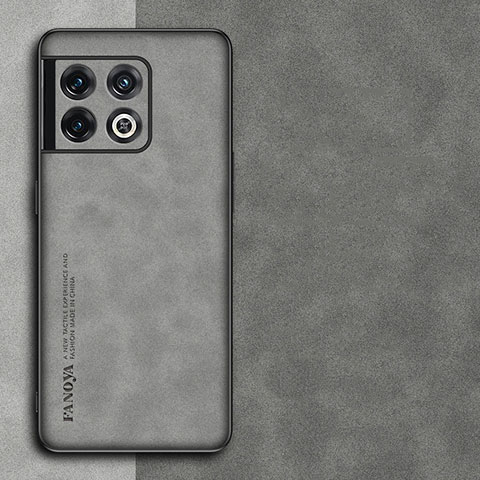 Funda Lujo Cuero Carcasa S01 para OnePlus 10 Pro 5G Gris