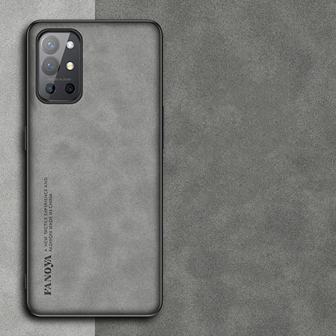 Funda Lujo Cuero Carcasa S01 para OnePlus 9R 5G Gris