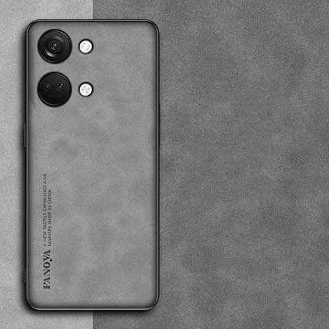 Funda Lujo Cuero Carcasa S01 para OnePlus Nord 3 5G Gris